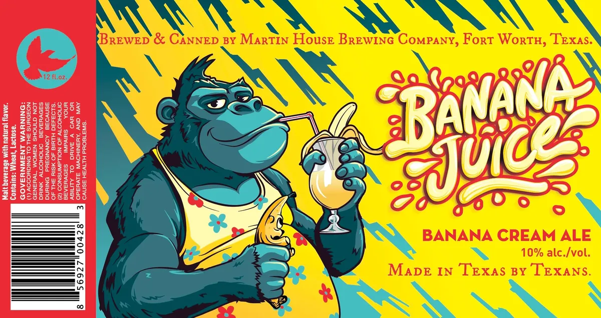 Banana Juice label art — MARTIN HOUSE BREWING COMPANY