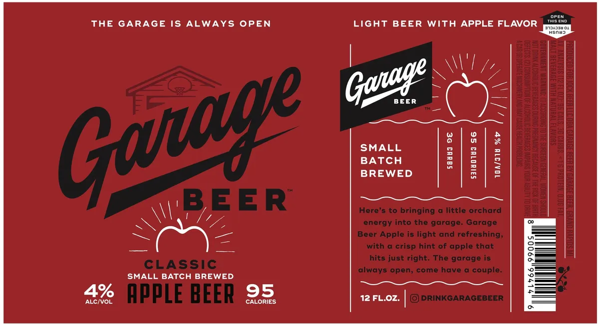 Apple Beer label art — GARAGE BEER