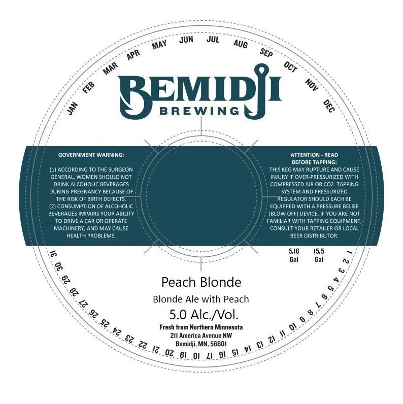Peach Blonde — full label as filed with TTB