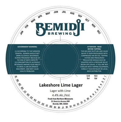 Lakeshore Lime Lager label