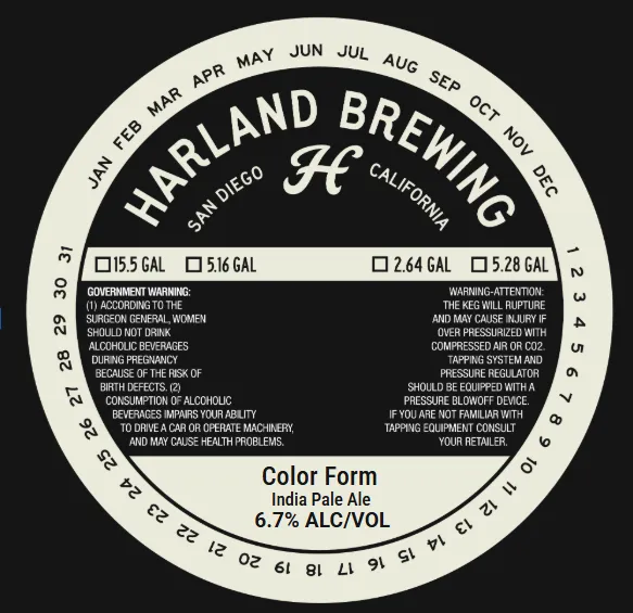 Color Form — full label as filed with TTB