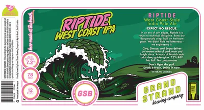 Riptide West Coast IPA label