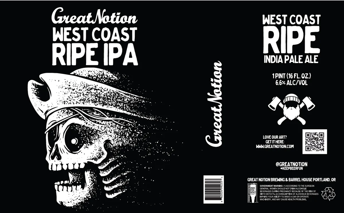 West Coast Ripe label art — GREAT NOTION