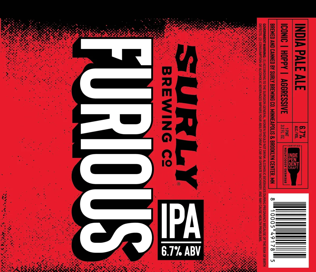 Furious IPA label art — SURLY BREWING CO.
