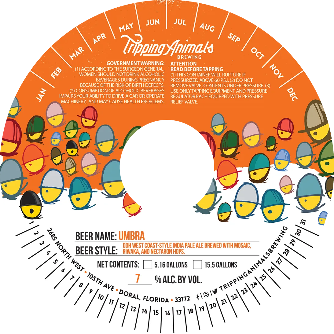 Umbra label art — TRIPPING ANIMALS BREWING