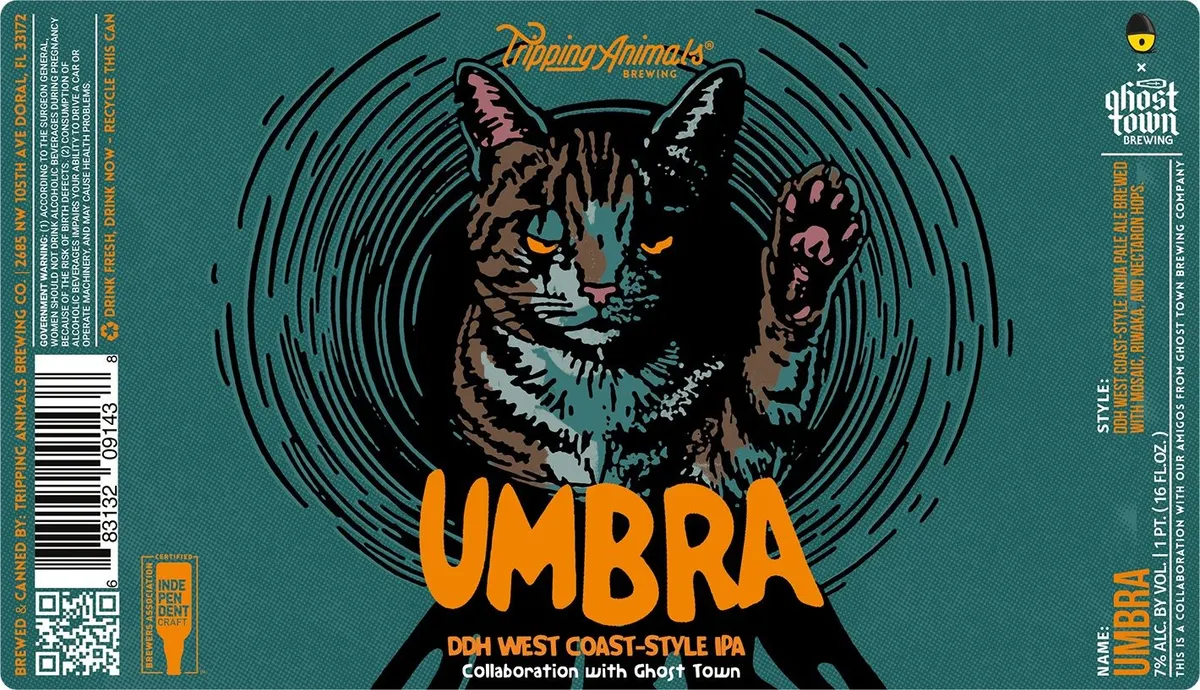Umbra label art — TRIPPING ANIMALS BREWING