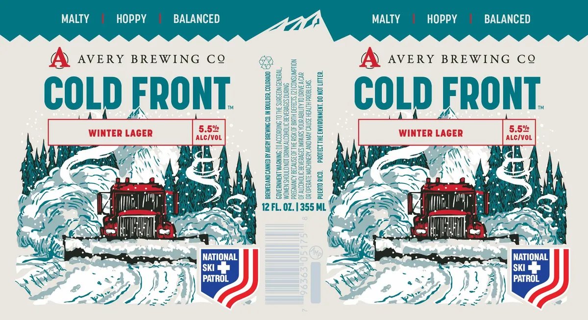 Cold Front label art — AVERY BREWING CO.