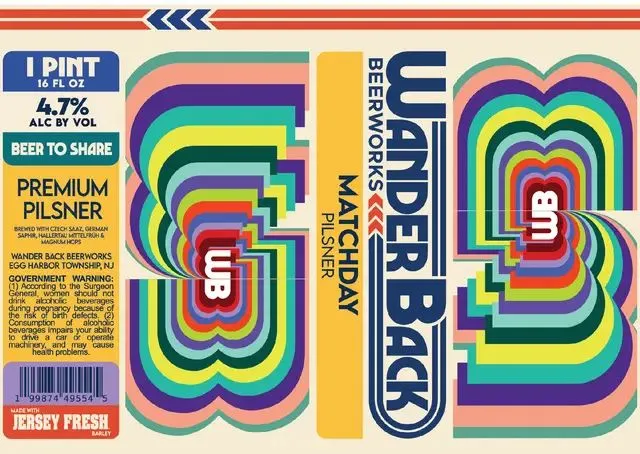 Matchday Pilsner — full label as filed with TTB