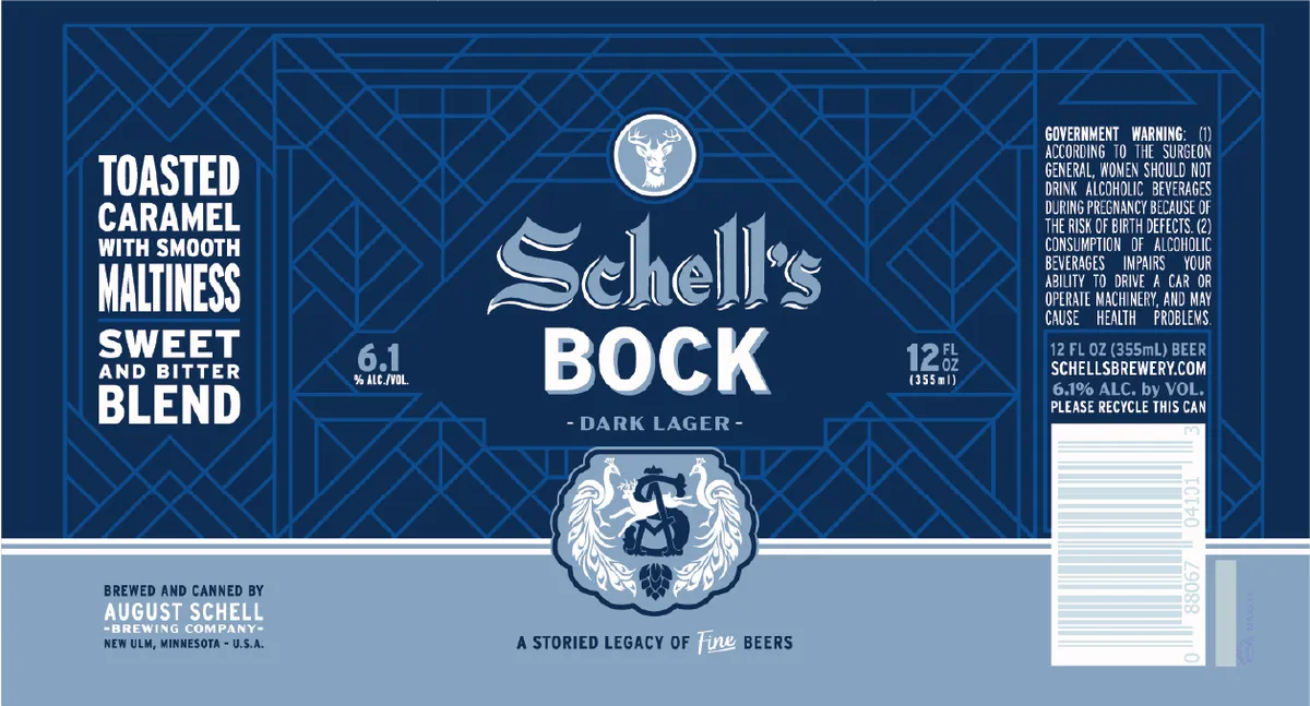Schell's Bock label art — SCHELL'S
