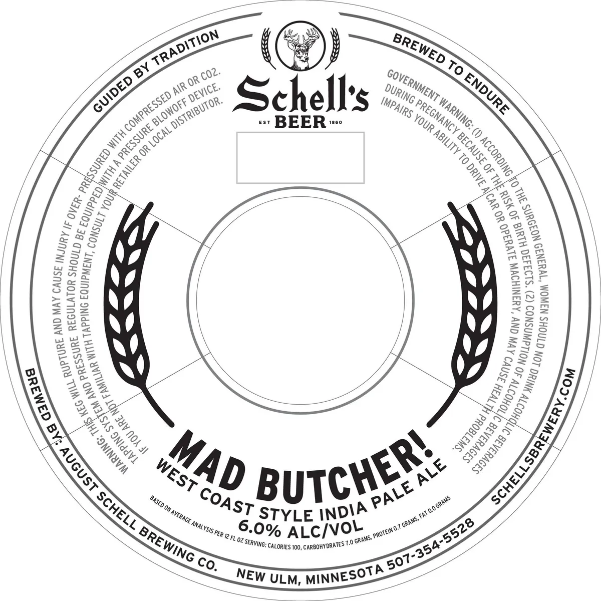 Mad Butcher! label art — SCHELL'S