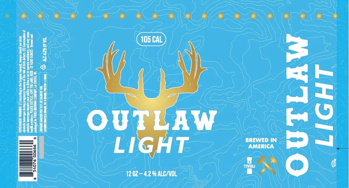 Outlaw Light label art — OUTLAW LIGHT