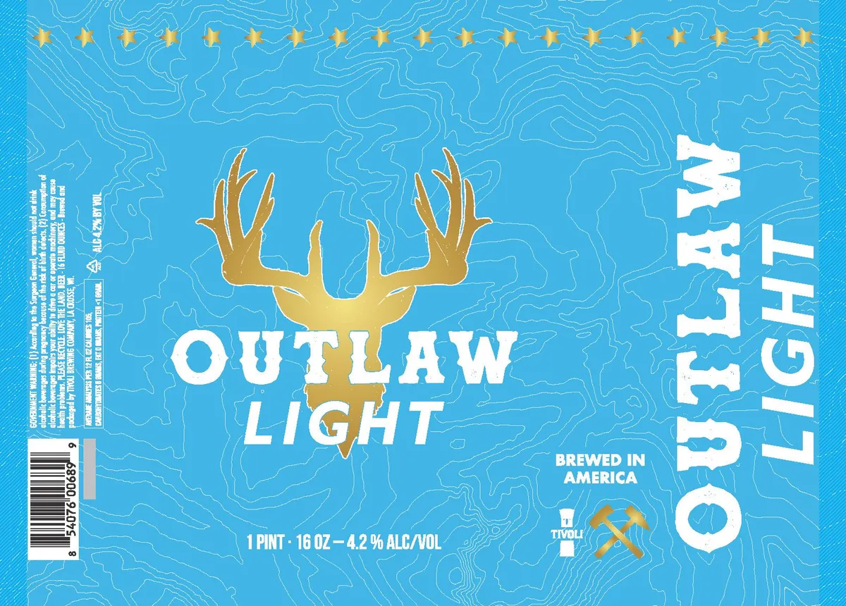 Outlaw Light label art — OUTLAW LIGHT