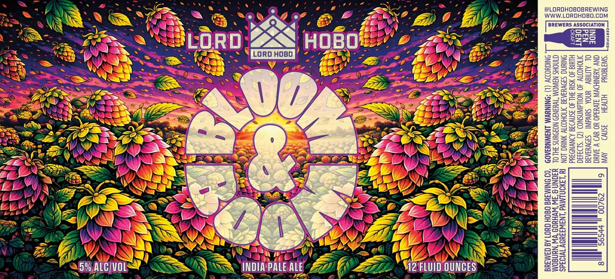 Bloom & Boom label art — BLOOM & BOOM