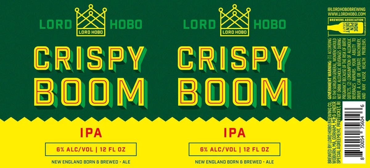 Crispy Boom label art — CRISPY BOOM