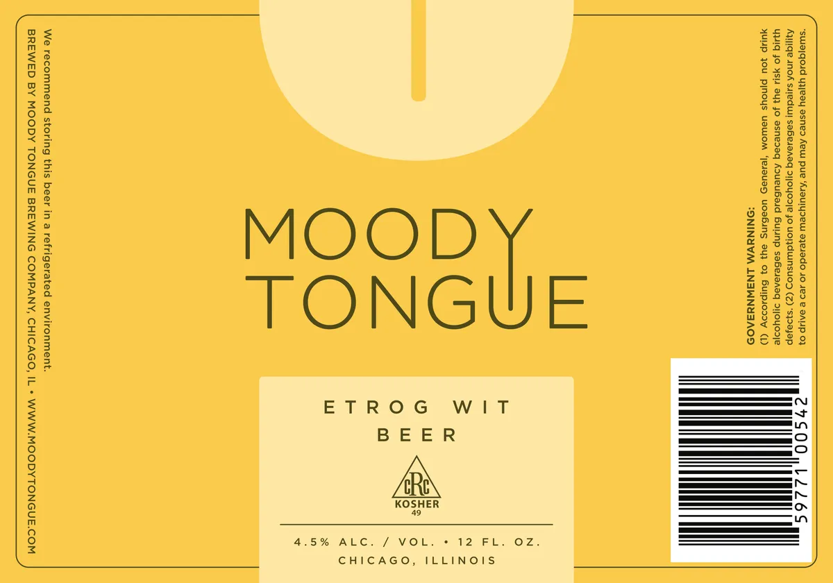 Etrog Wit label art — MOODY TONGUE