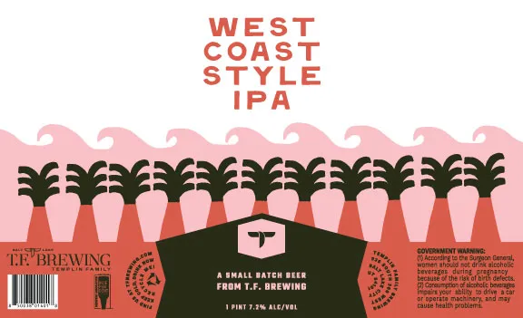West Coast Style IPA — full label as filed with TTB