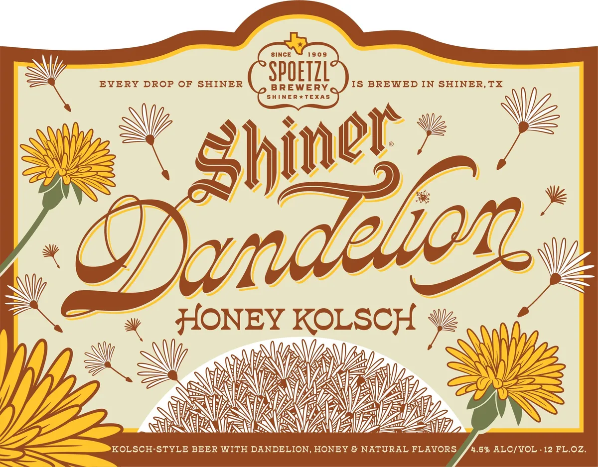 Ella Langley Dandelion Honey Kolsch label art — SHINER