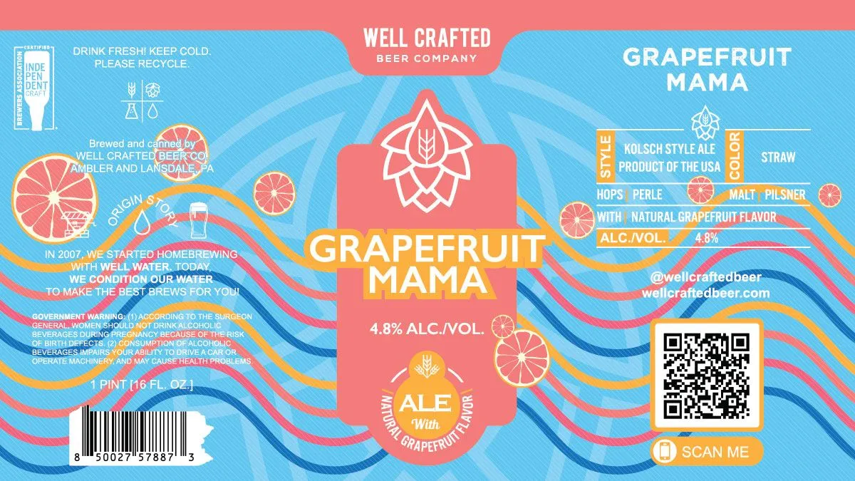 Grapefruit Mama — full label as filed with TTB