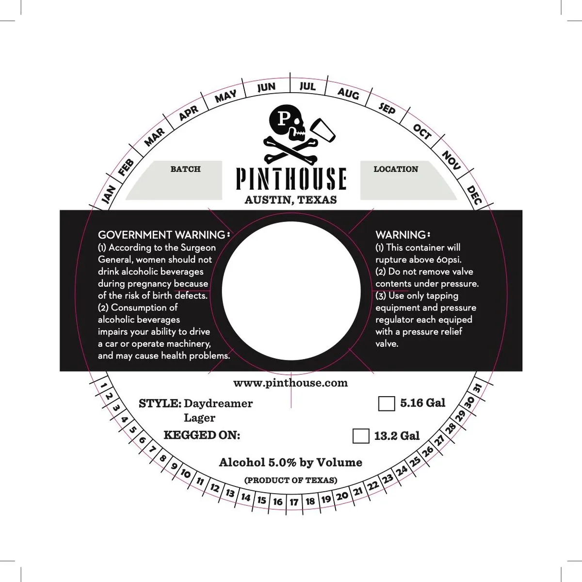 Daydreamer — full label as filed with TTB