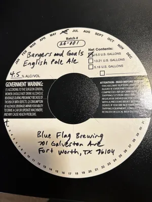 Bangers and Goals English Pale Ale label