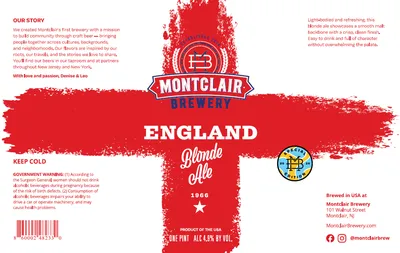 England Blonde Ale label