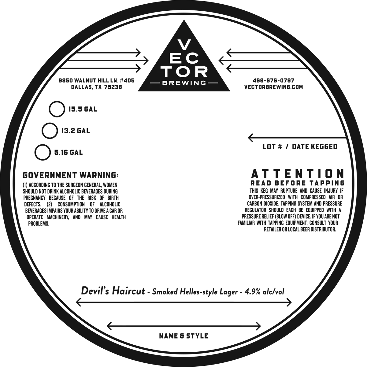 Devil's Haircut — full label as filed with TTB