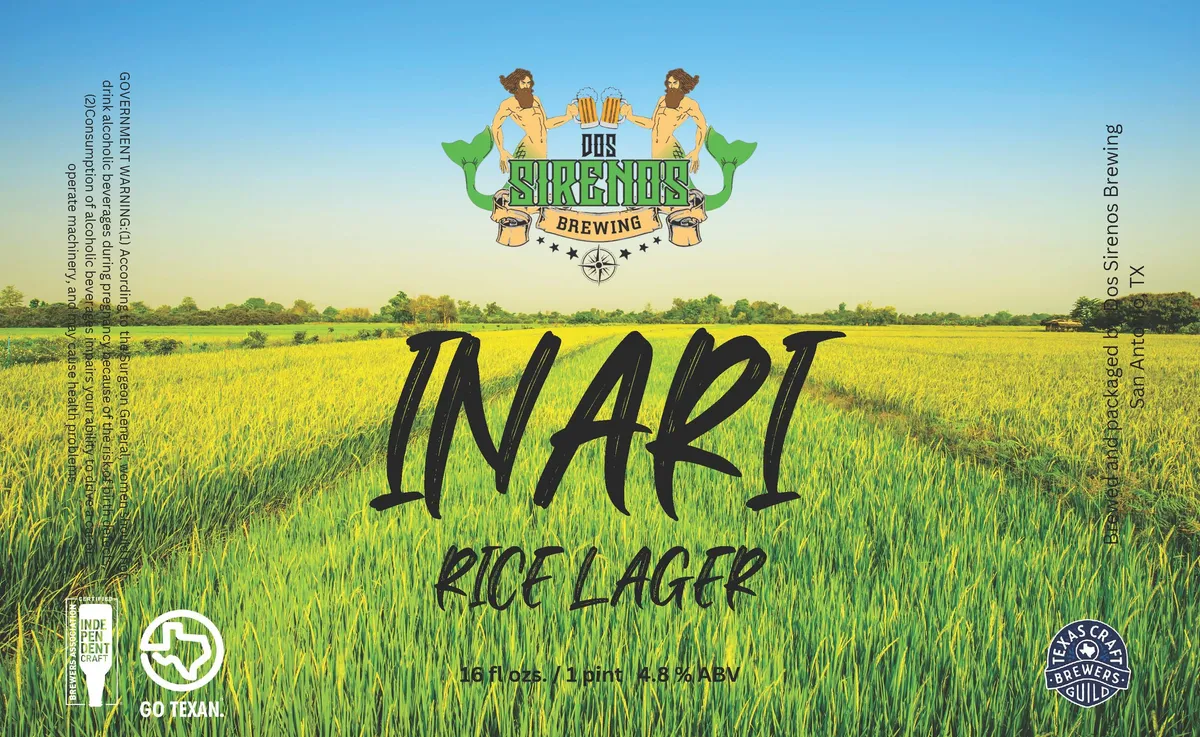 Inari Rice Lager label art — INARI