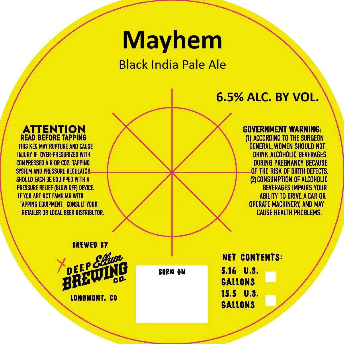 Mayhem — full label as filed with TTB
