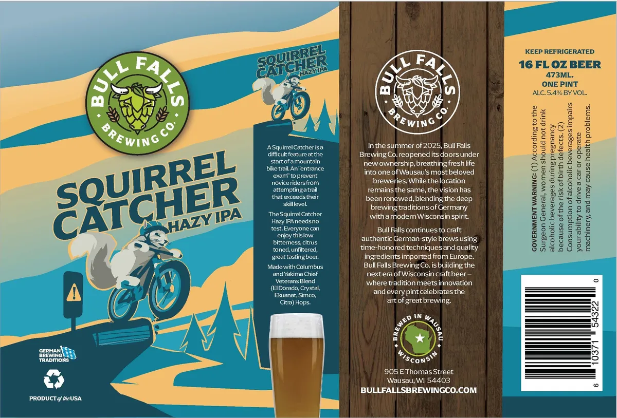 Squirrel Catcher label art — SQUIRREL CATCHER