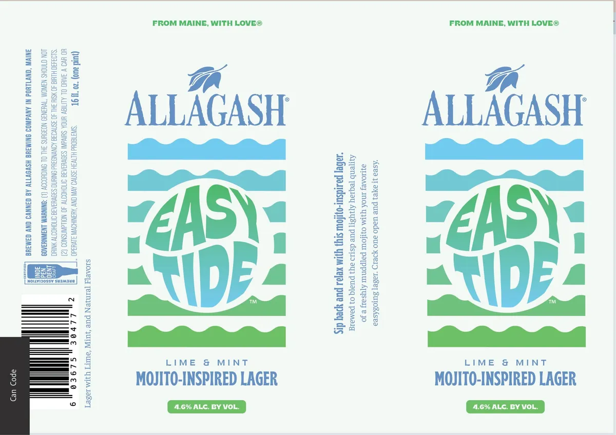 Easy Tide label art — ALLAGASH BREWING COMPANY