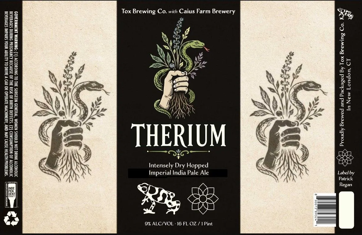Therium label art — TOX BREWING CO