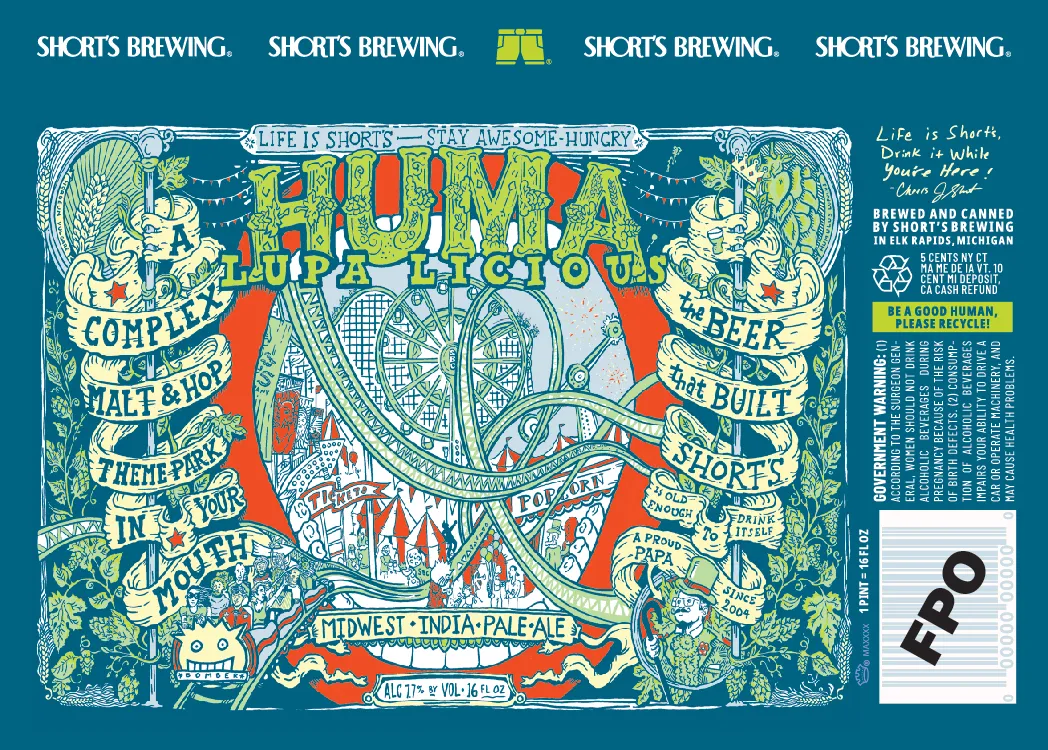 Huma Lupa Licious label art — SHORT'S BREWING
