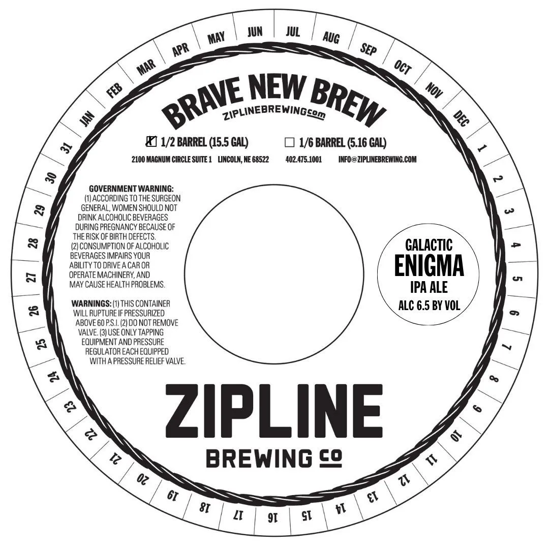 Galactic Enigma IPA Ale — full label as filed with TTB