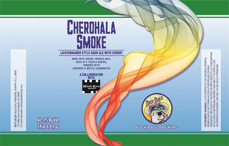 Cherohala Smoke label art — BUCK BALD BREWING