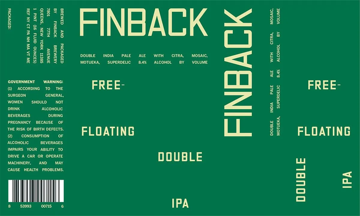 Free-Floating label art — FINBACK