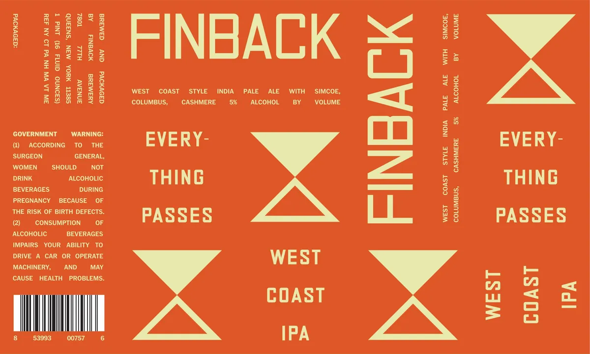 Everything Passes label art — FINBACK