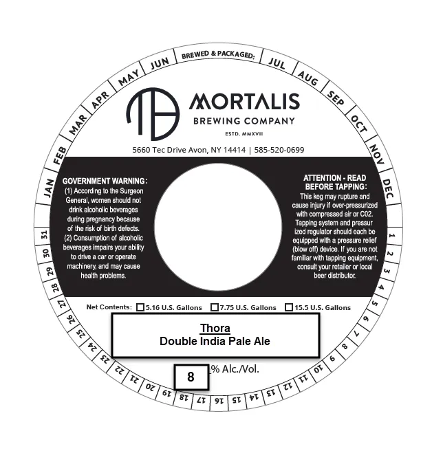Thora — full label as filed with TTB