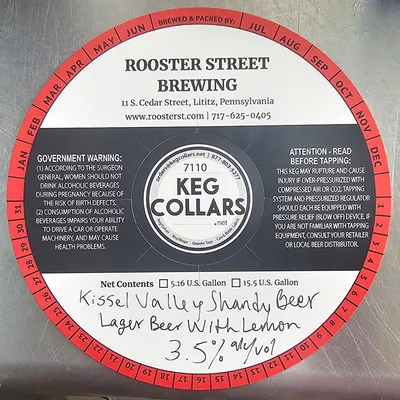 Kissel Valley Shandy Beer label