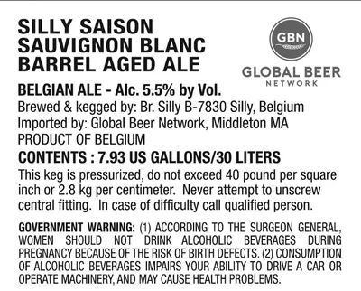 Silly Saison Sauvignon Blanc Barrel Aged Ale label