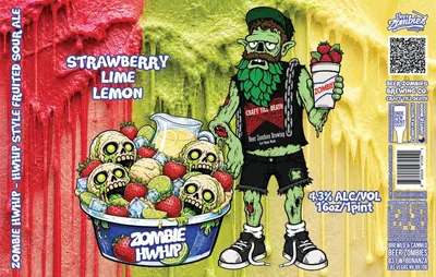 Zombie Hwhip: Strawberry Lime Lemon label