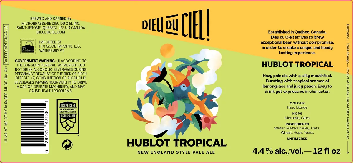 Hublot Tropical label art — DIEU DU CIEL