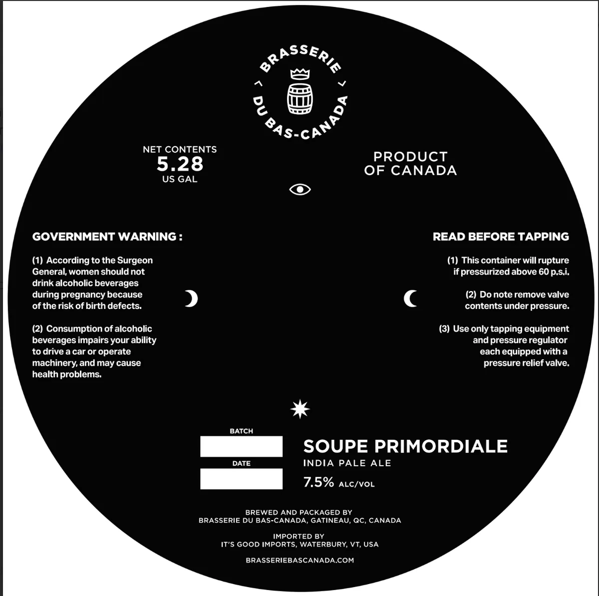 Soupe Primordiale — full label as filed with TTB