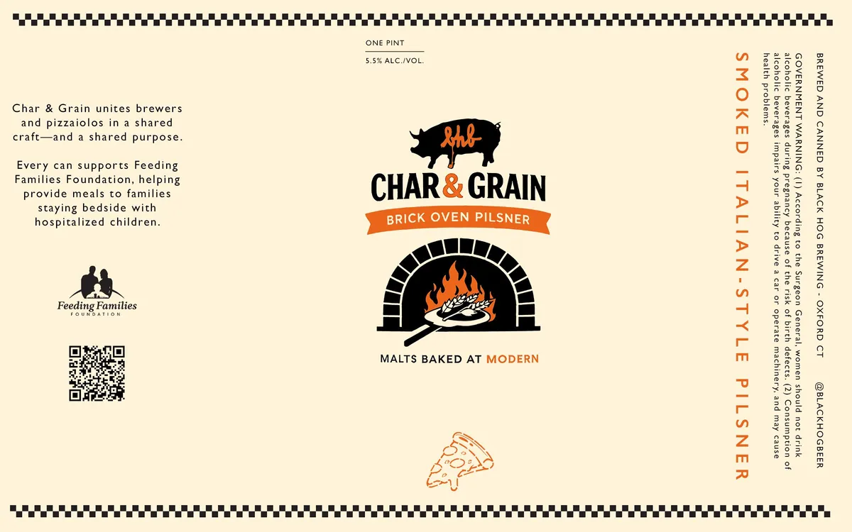 Char and Grain label art — BLACK HOG