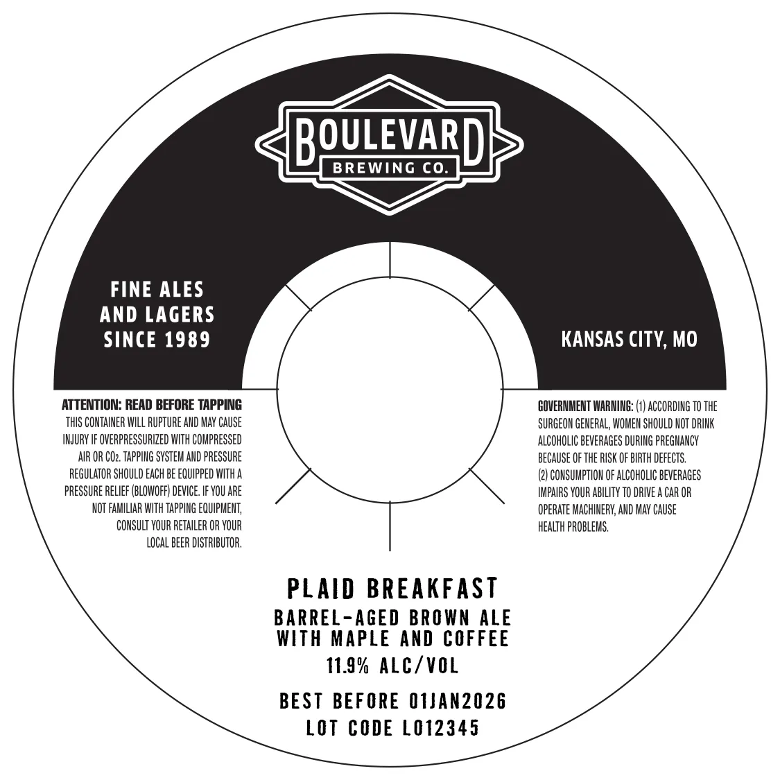 Plaid Breakfast — full label as filed with TTB