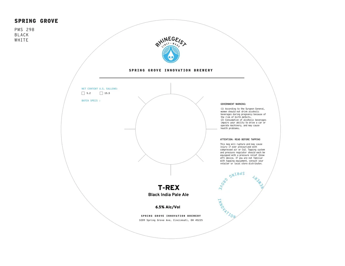 T-REX — full label as filed with TTB