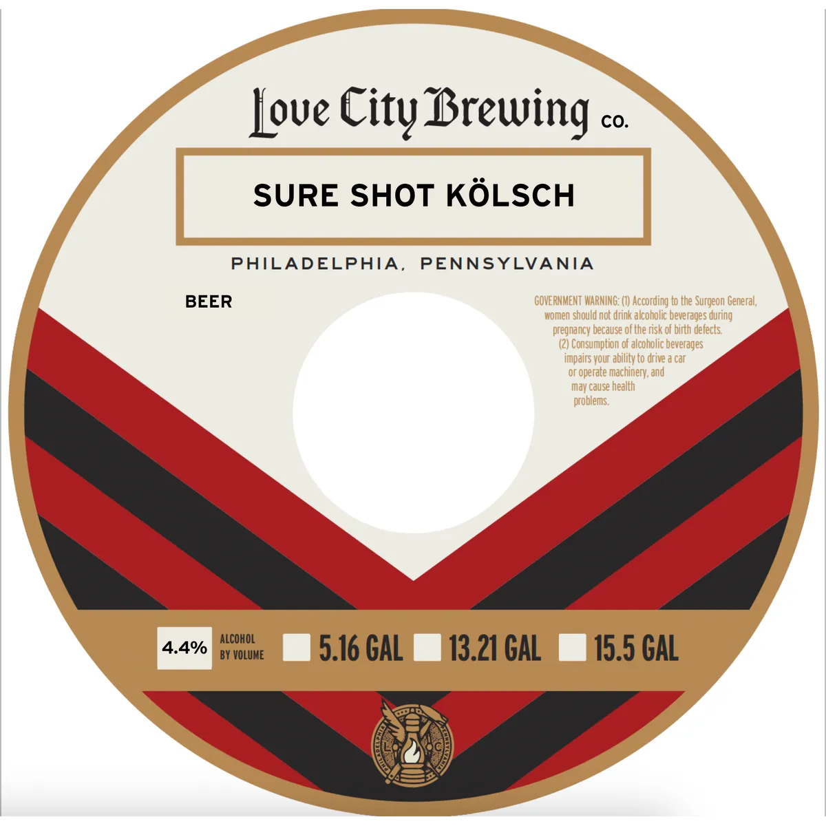 Sure Shot Kölsch label art — SURE SHOT KÖLSCH