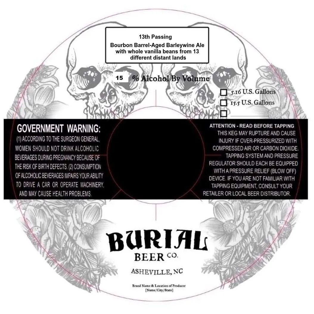 13th Passing — full label as filed with TTB