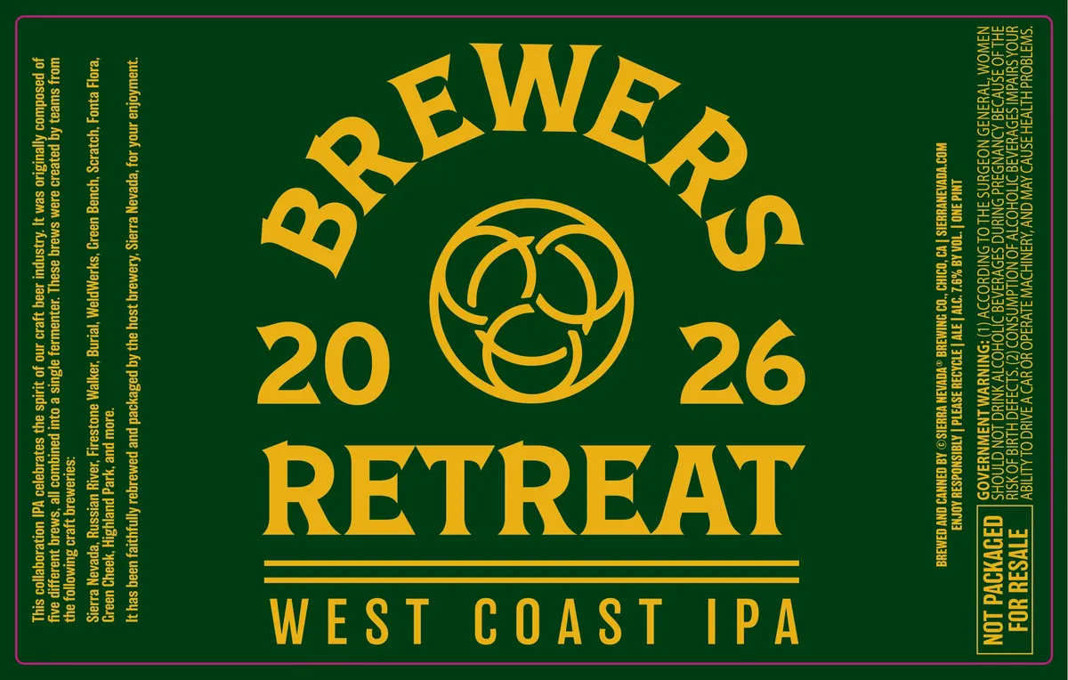 Brewers Retreat West Coast IPA label art — SIERRA NEVADA