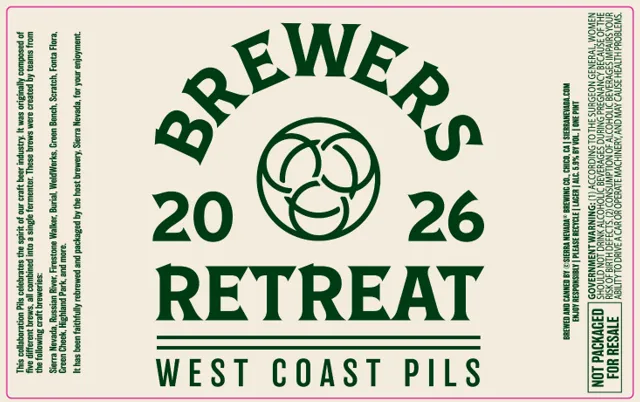 Brewers Retreat West Coast Pils — full label as filed with TTB