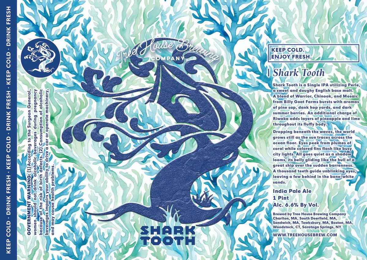 Shark Tooth label art — SHARK TOOTH